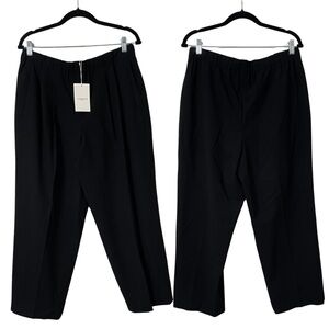 NWT Layfayette148 Bridger Pull On Pants Size Large Black High Rise Crop Trousers